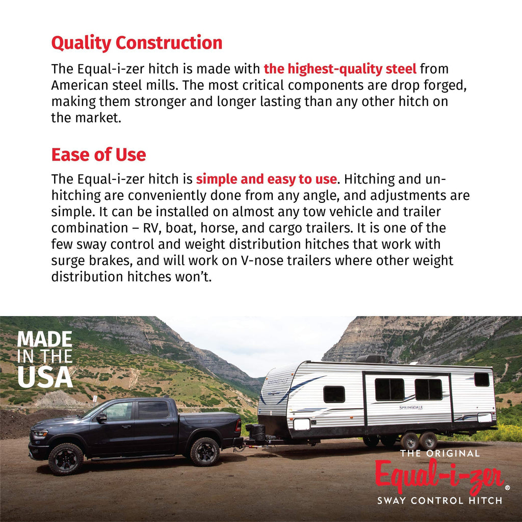 4-point Sway Control Hitch, 10,000 Lbs Trailer Weight Rating H4060