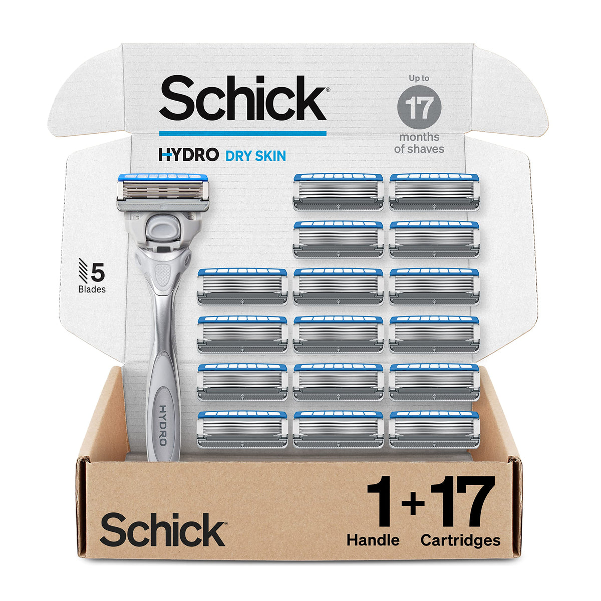 5-Blade Mens Razors with 17 Refills N516654