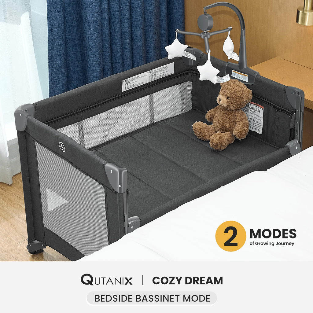 2-in-1 Pack and Play with Mattress, Bassinet and Playpen Z4183