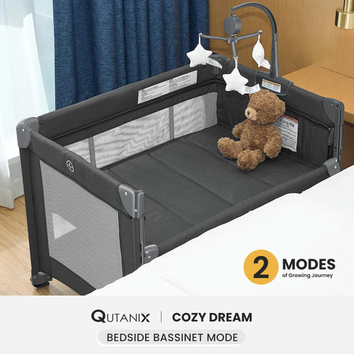 2-in-1 Pack and Play with Mattress, Bassinet and Playpen Z4183