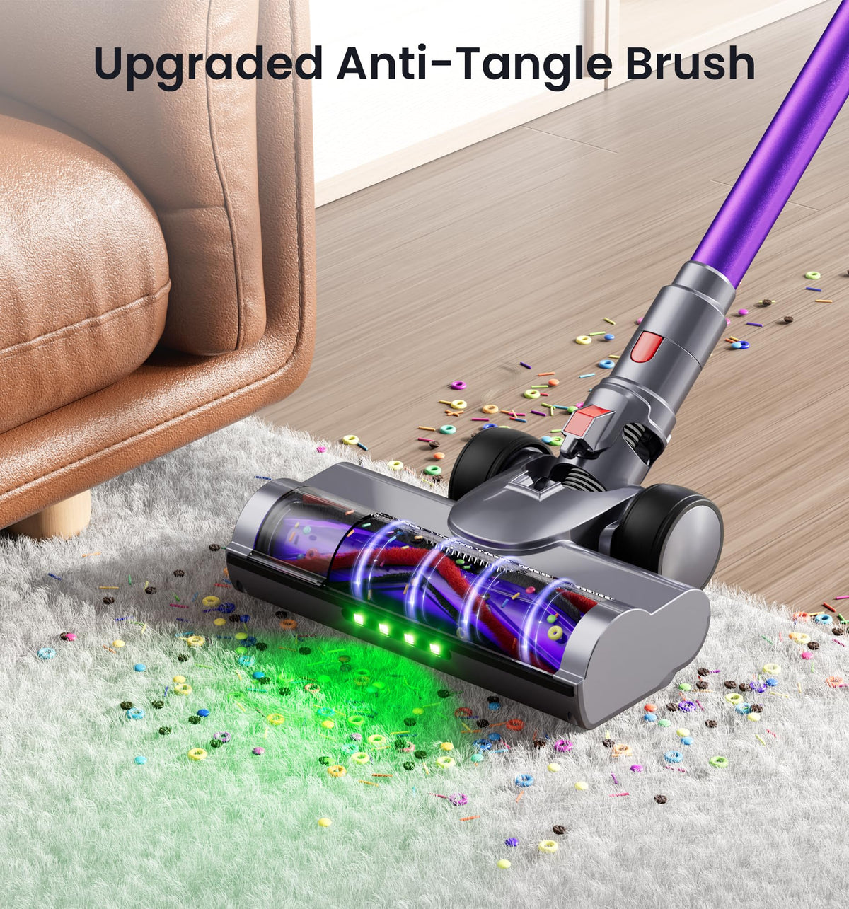 650W 55KPA Cordless Stick Vacuum with Smart Display O4689