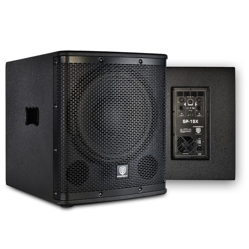 Powered 15 inch PA DJ Subwoofer with Class-D Amplifier, Black S903