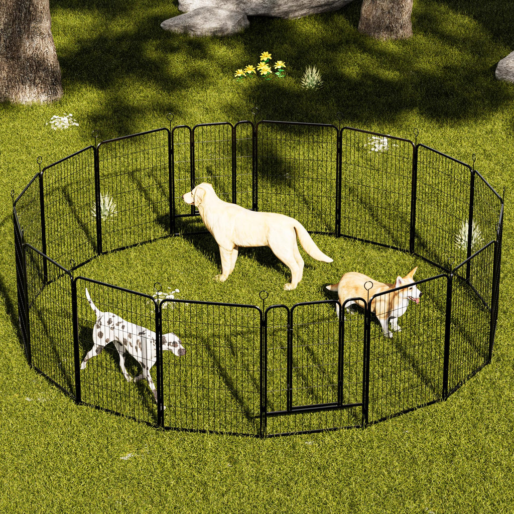 16-Panel Heavy-Duty Metal Dog Playpen O602397