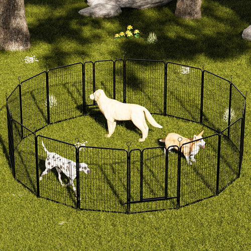 16-Panel Heavy-Duty Metal Dog Playpen O602397